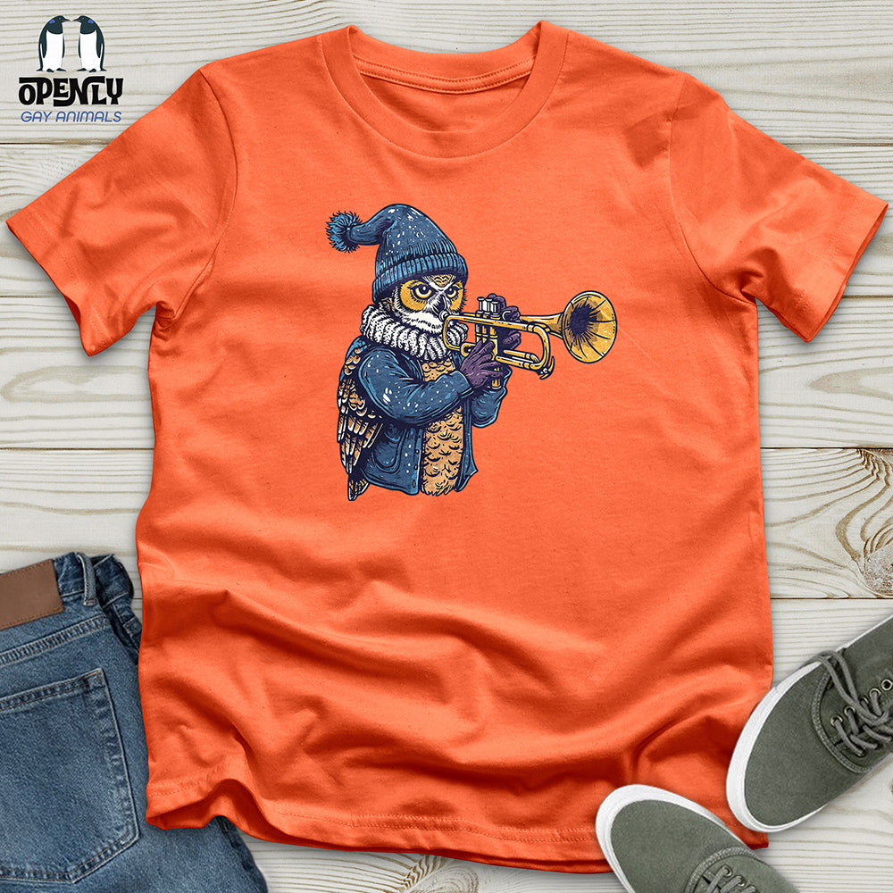 Owl Trumpet Performance Unisex t-shirt