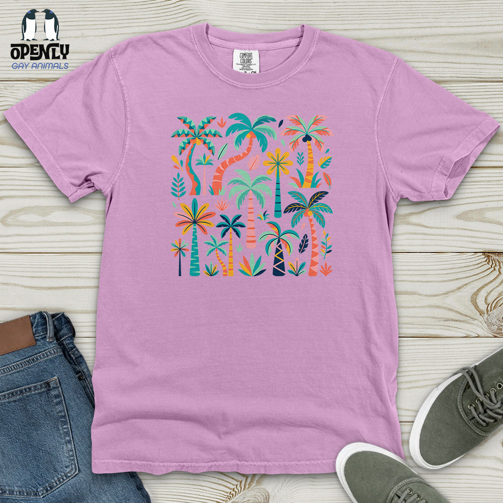 Colorful Palm Trees Heavy Cotton Comfort Colors Tee