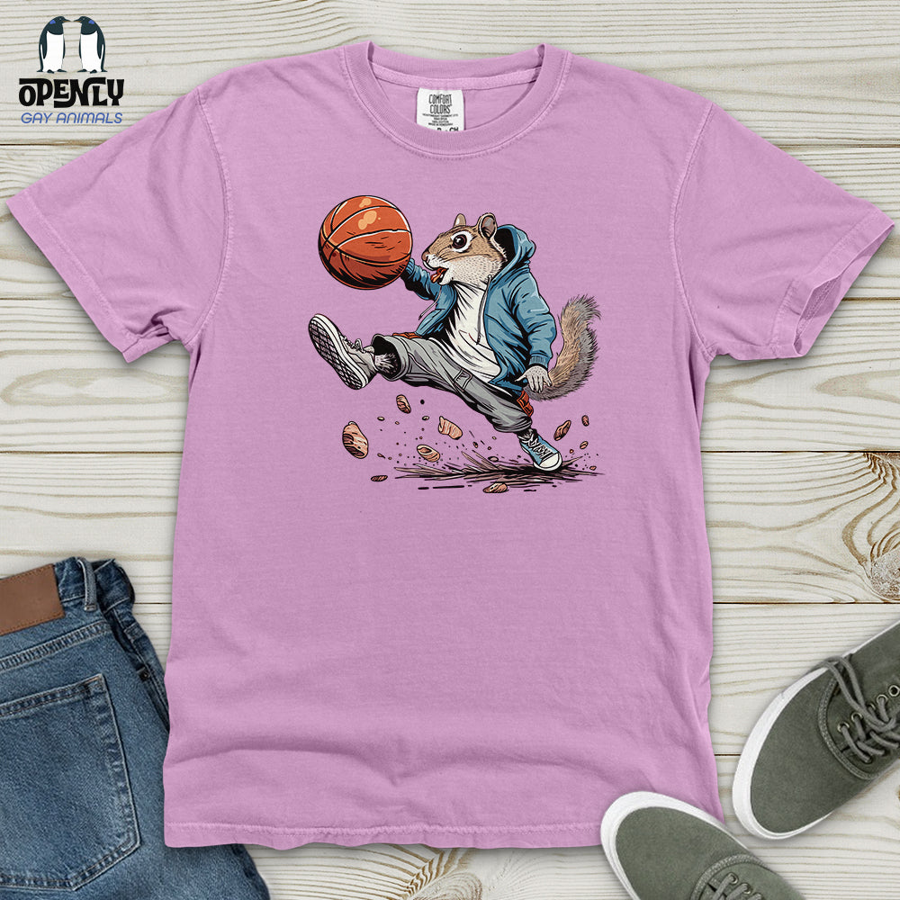 Squirrel Basketball Hustle Heavy Cotton Comfort Colors Tee
