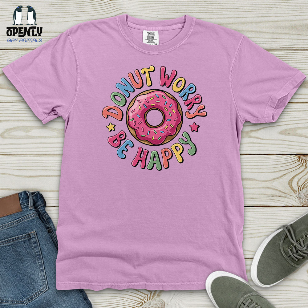 Donut Worry Be Happy Heavy Cotton Comfort Colors Tee