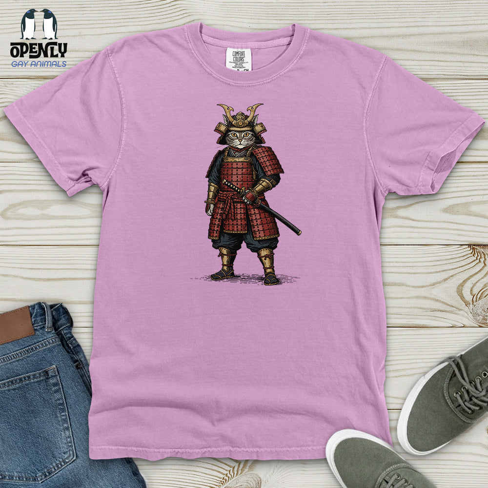 Cat Samurai Heavy Cotton Comfort Colors Tee