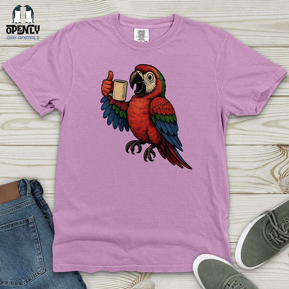 Coffee Parrot Cheers Heavy Cotton Comfort Colors Tee