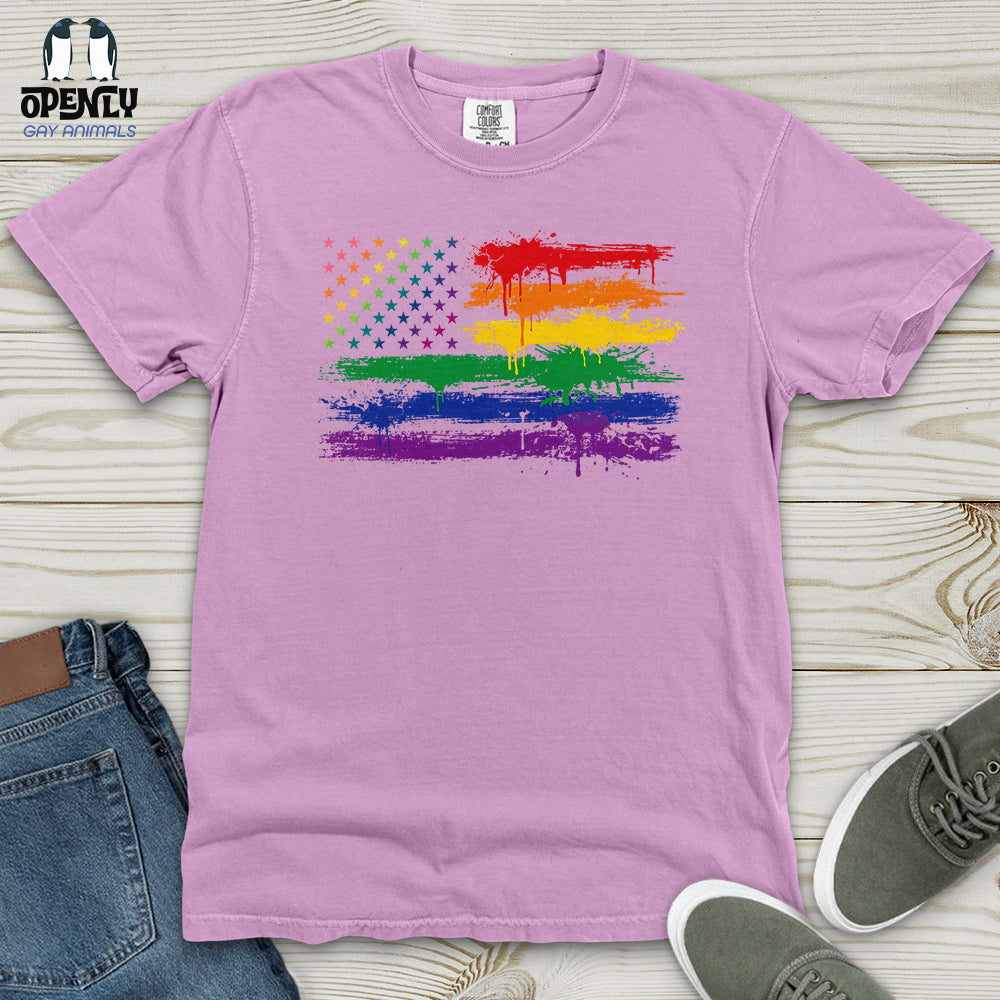 Gay Flag Heavy Cotton Comfort Colors Tee