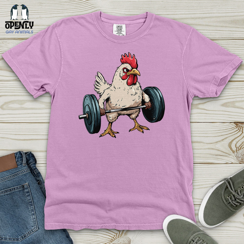 Dumbbelling Chickens Heavy Cotton Comfort Colors Tee