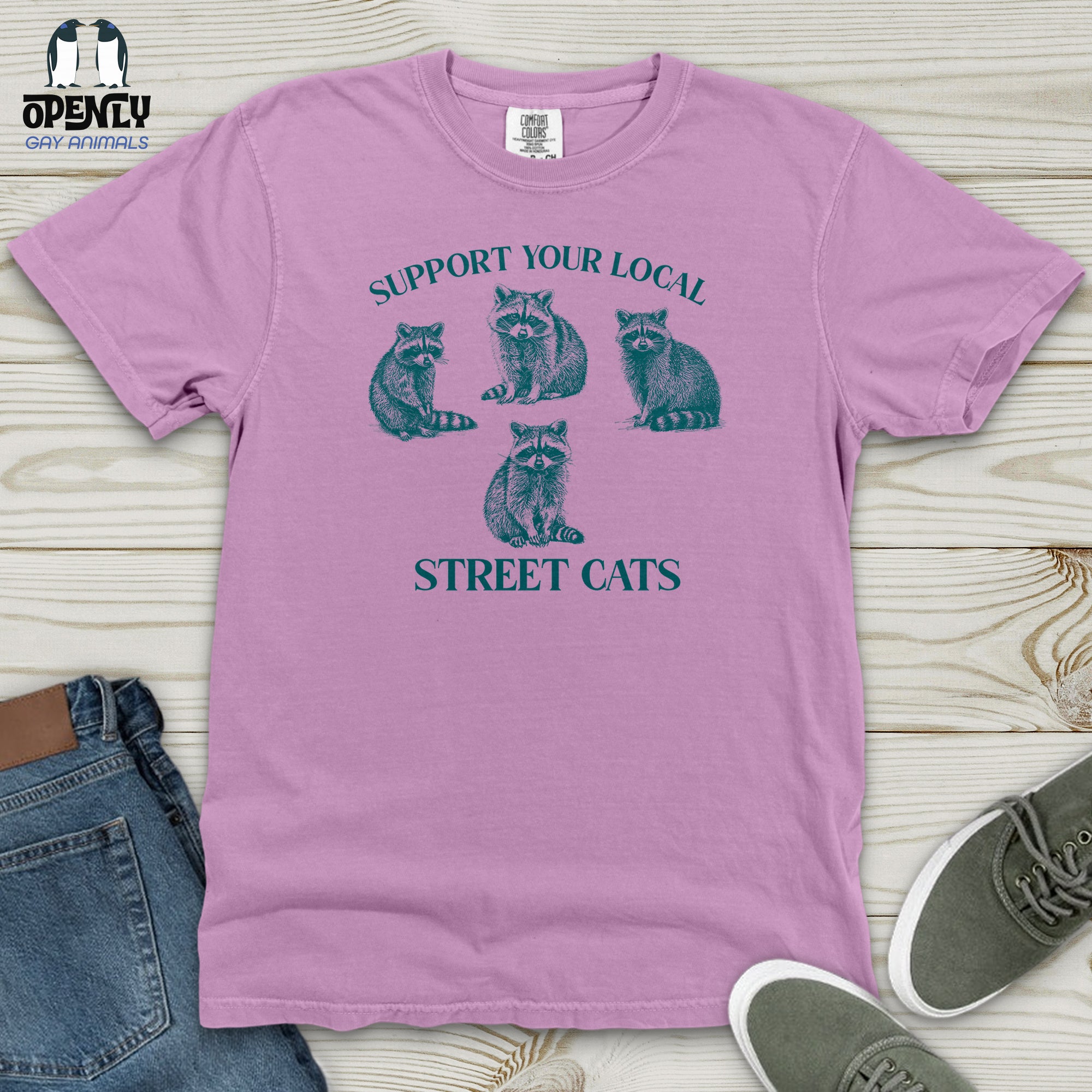 Support Your Local Street Cats Heavy Cotton Comfort Colors Tee
