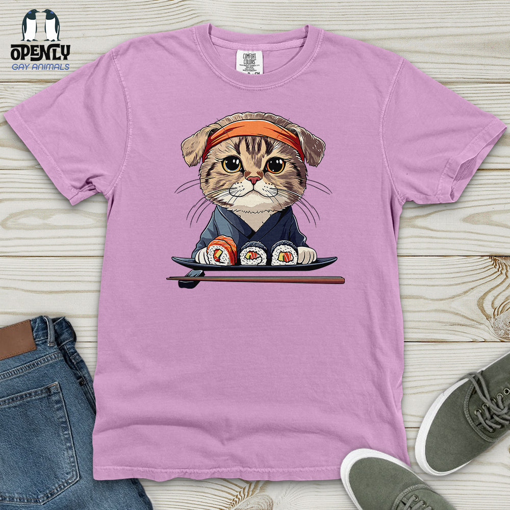 Sushi Master Cat Heavy Cotton Comfort Colors Tee