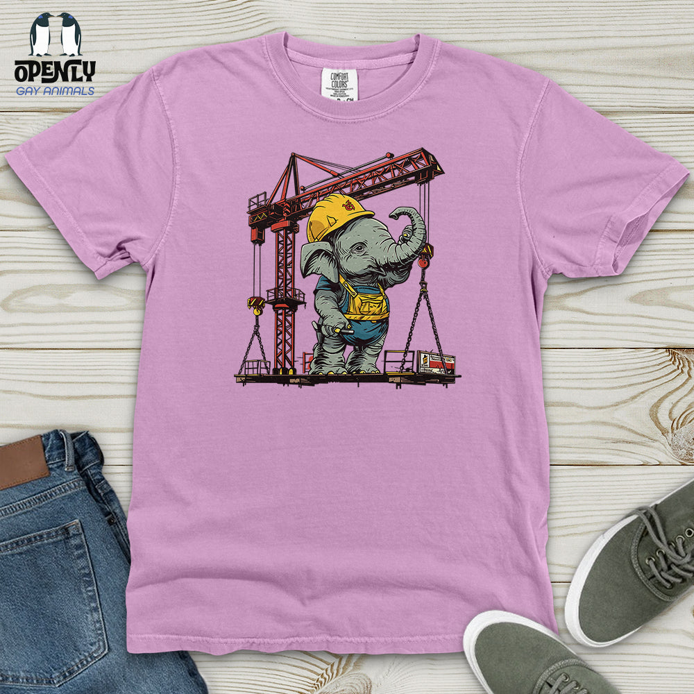 Elephant Construction Crew Heavy Cotton Comfort Colors Tee