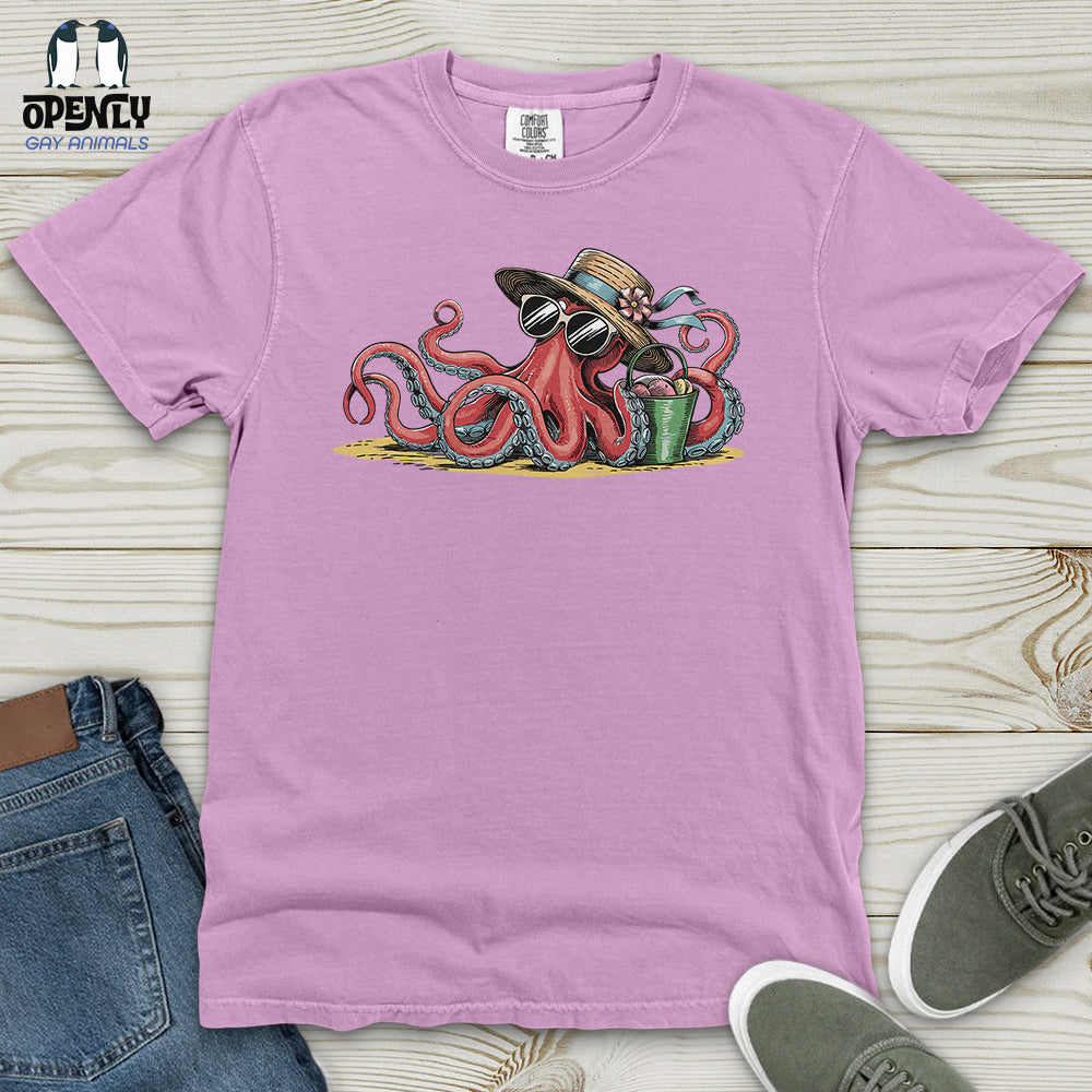 Beach Octopus Heavy Cotton Comfort Colors Tee