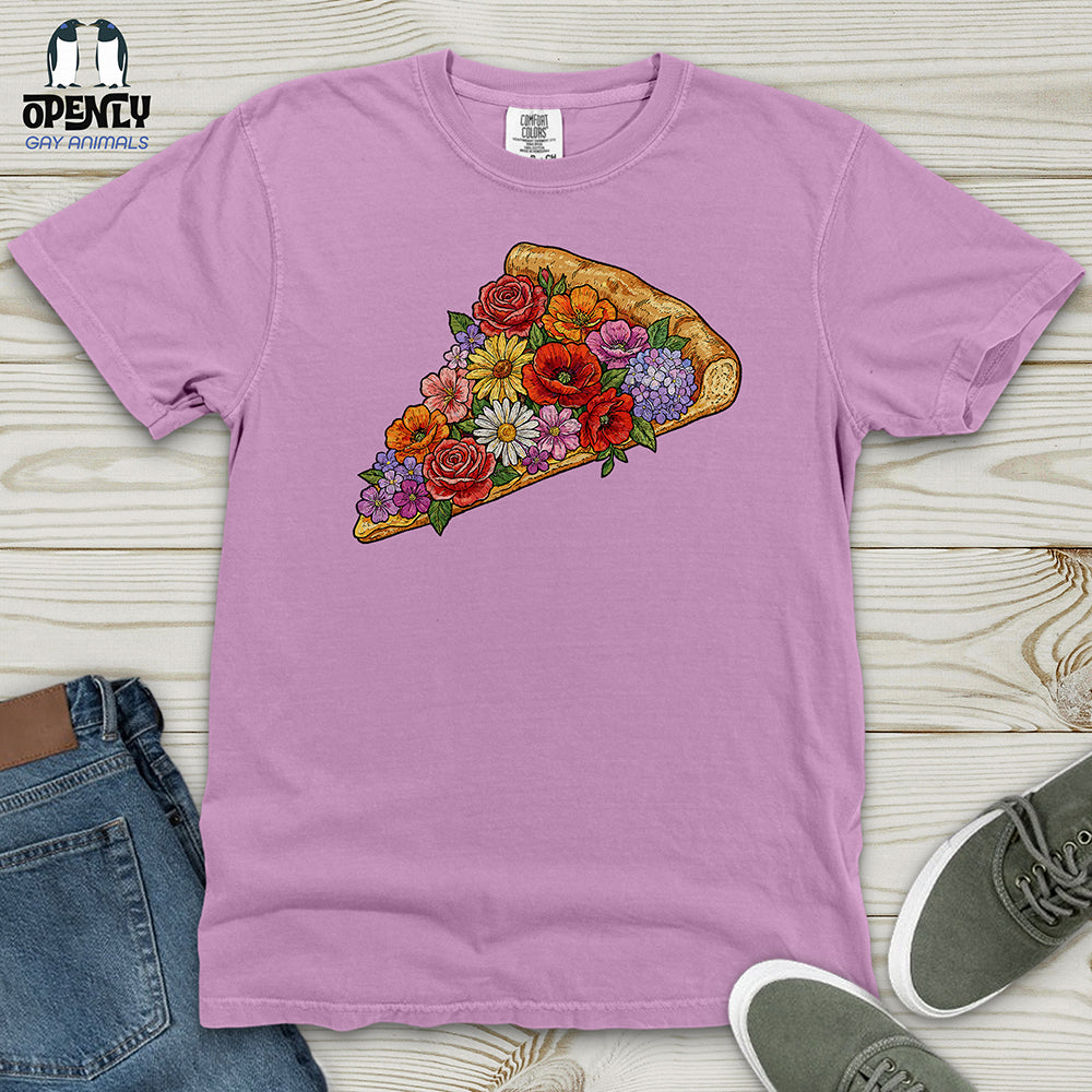 Flowers Pizza Heavy Cotton Comfort Colors Tee