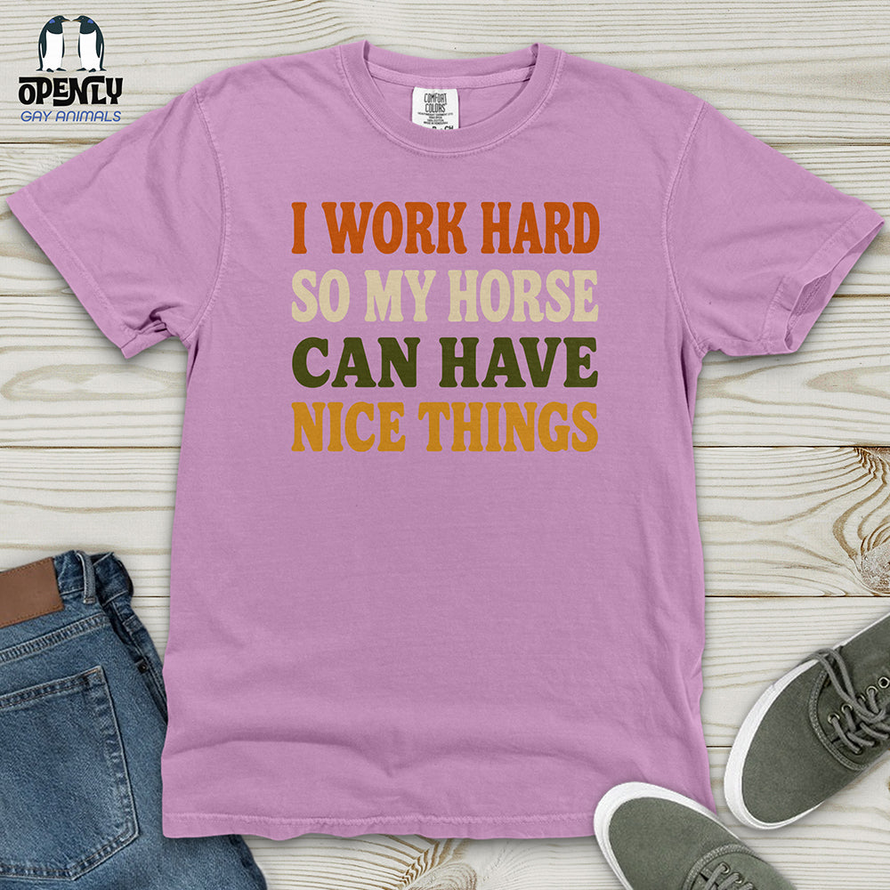 Work Hard Horse Layout Heavy Cotton Comfort Colors Tee
