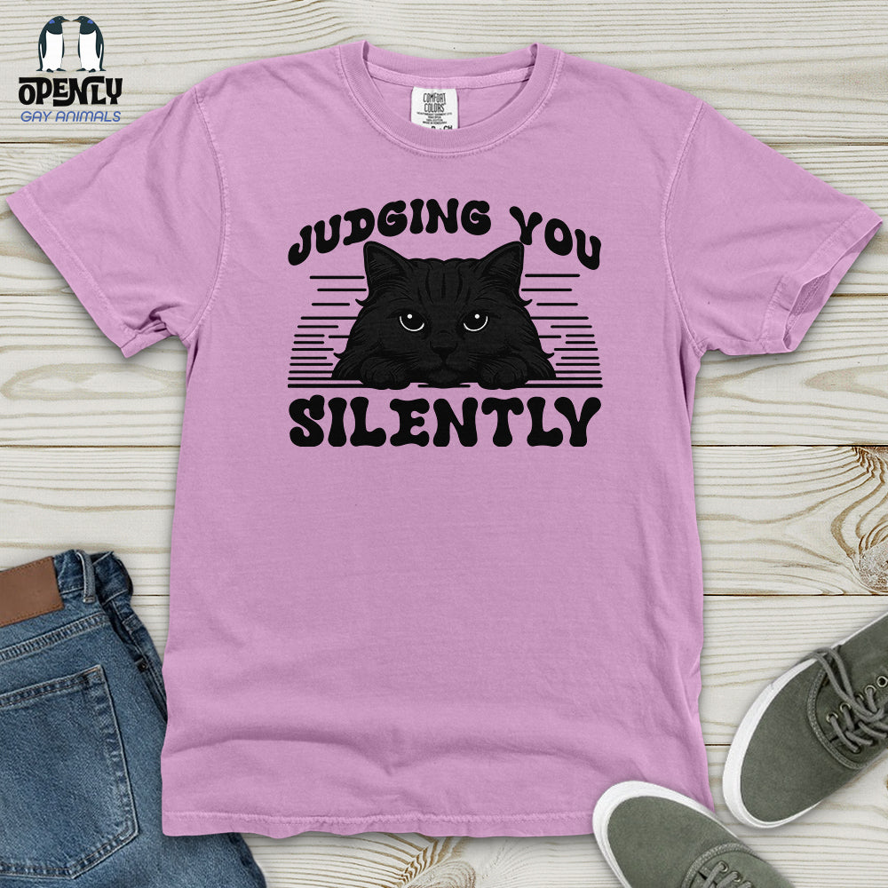 Judging You Silently Heavy Cotton Comfort Colors Tee