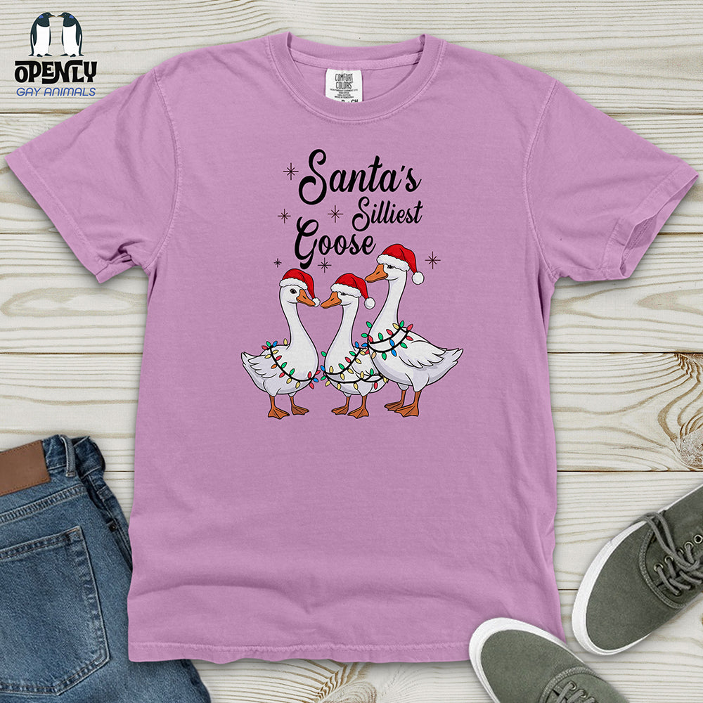 Santa's Silliest Goose Heavy Cotton Comfort Colors Tee