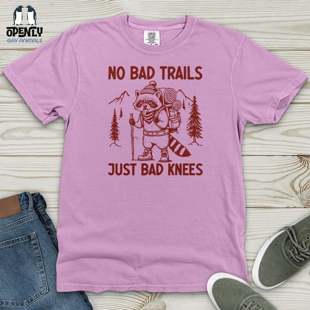 No Bad Trails Just Bad Knees Heavy Cotton Comfort Colors Tee