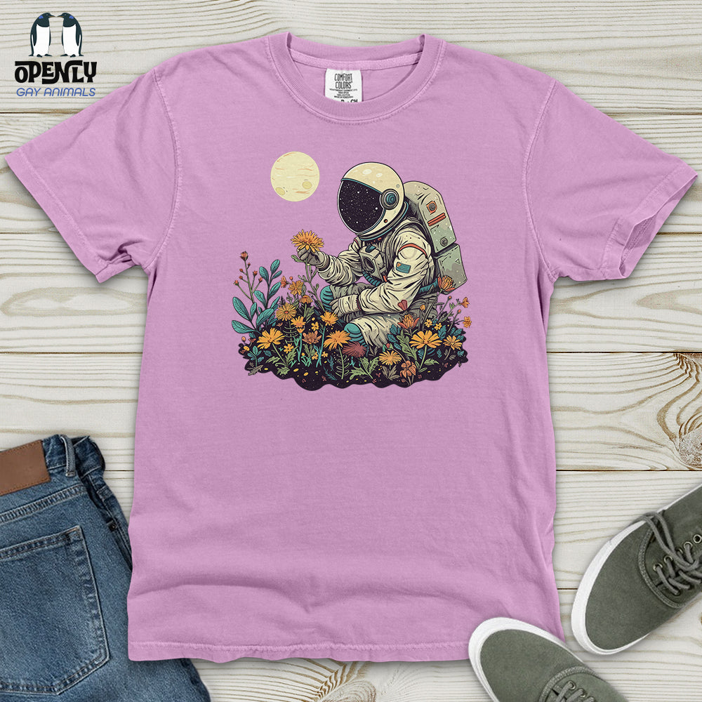 Astronaut Floral Discovery Heavy Cotton Comfort Colors Tee