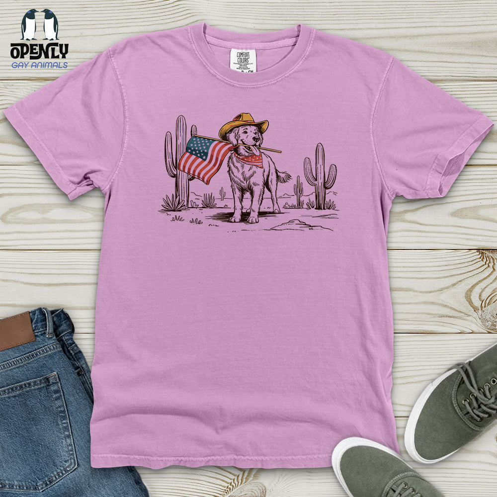 Memorial Day Cowboy Dog Heavy Cotton Comfort Colors Tee