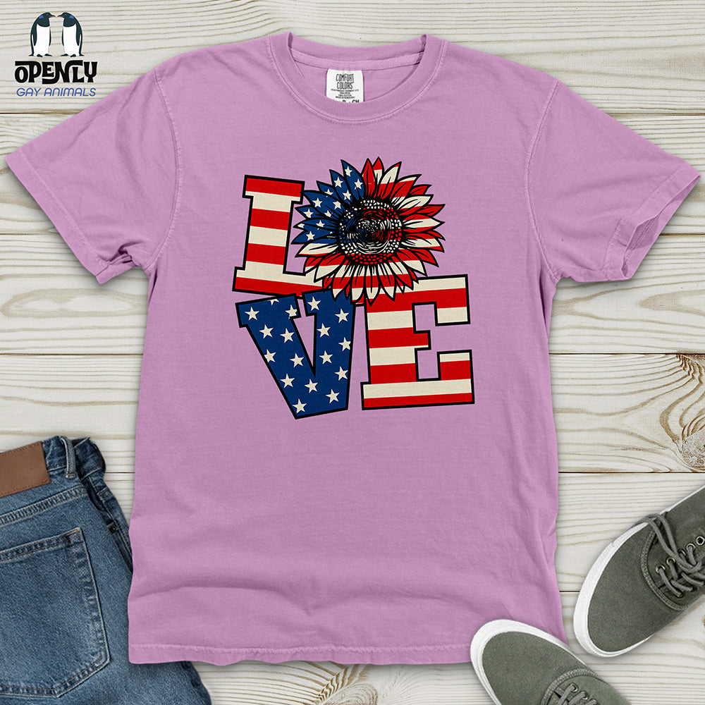 Liberty Love Floral Heavy Cotton Comfort Colors Tee