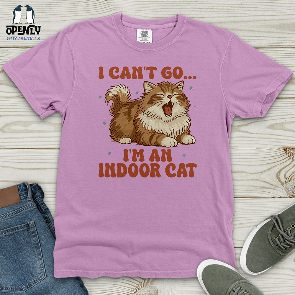 I Can't Go... I'm an Indoor Cat Heavy Cotton Comfort Colors Tee