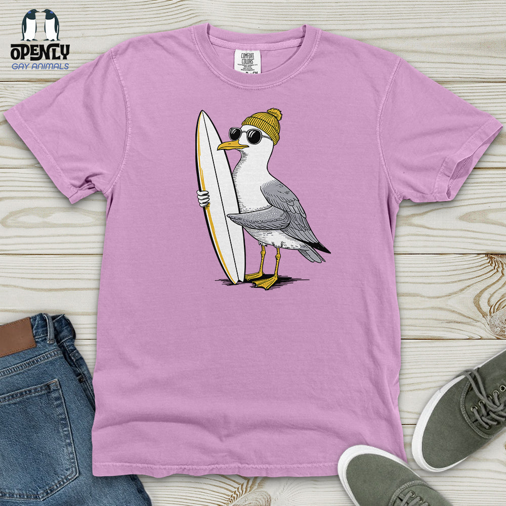 Surfing Seagull Heavy Cotton Comfort Colors Tee