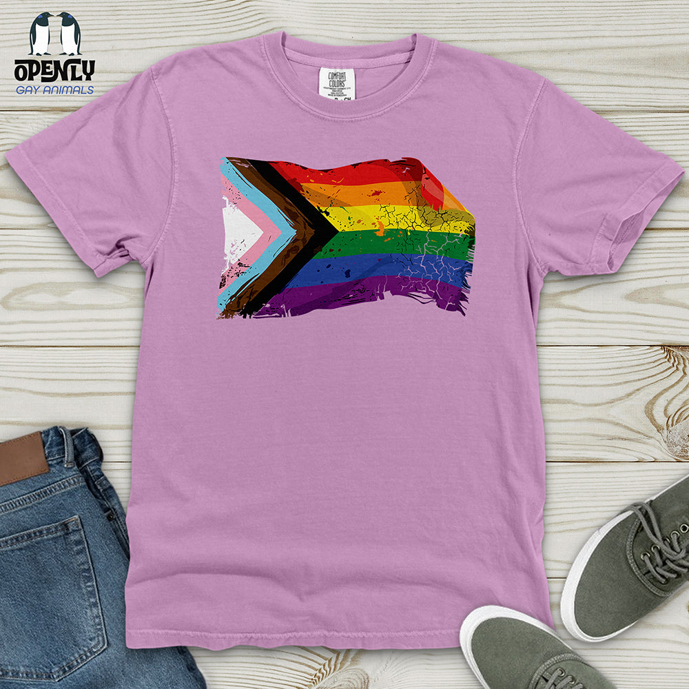 LGBTQ Flag Heavy Cotton Comfort Colors Tee