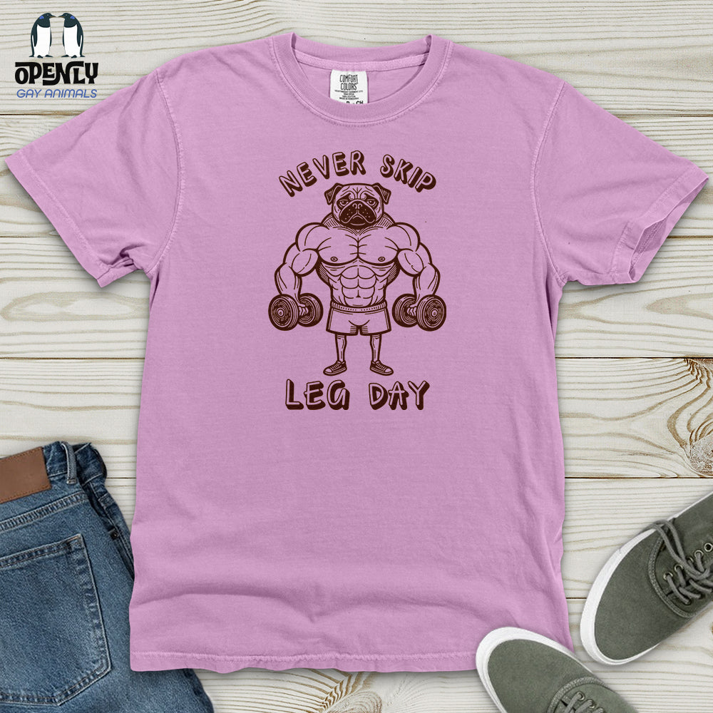 Never Skip Leg Day Heavy Cotton Comfort Colors Tee