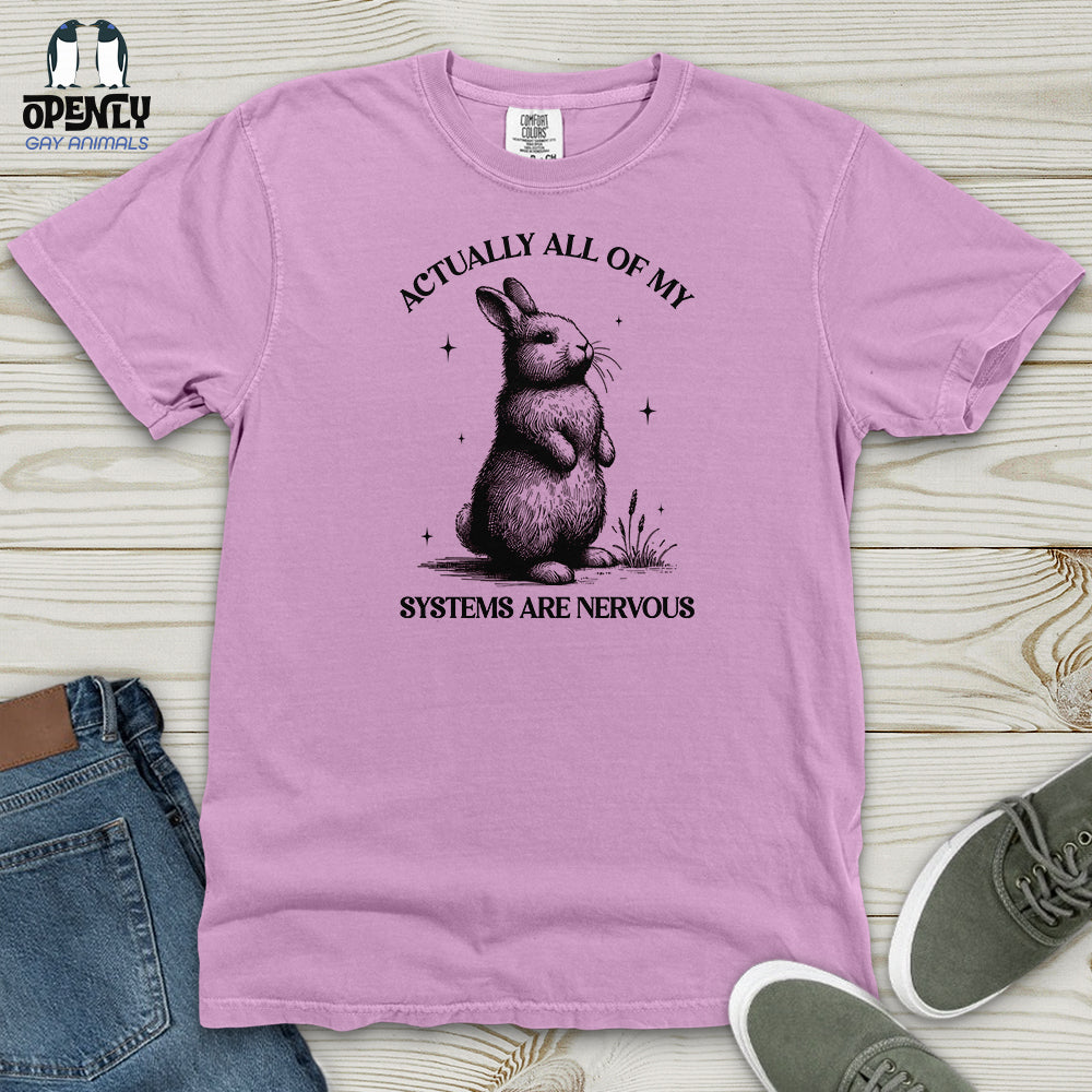 Actually All Of My Systems Are Nervous Heavy Cotton Comfort Colors Tee