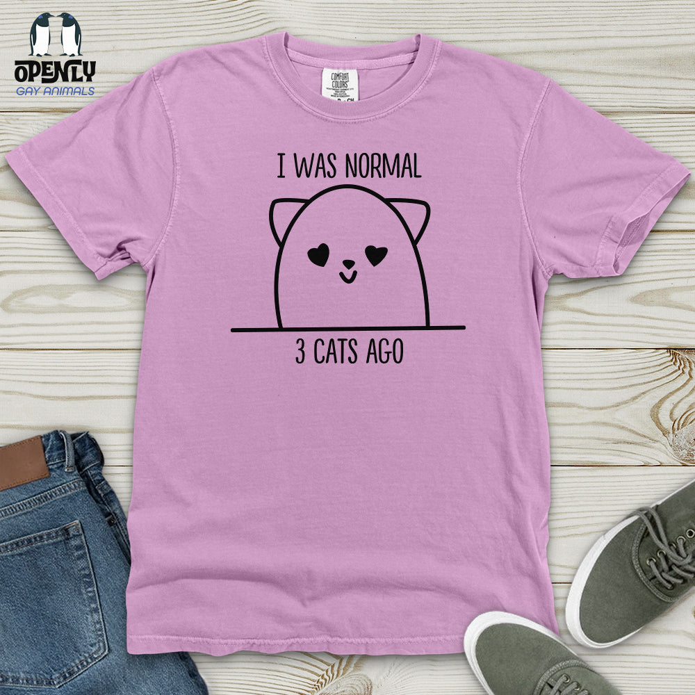 I Was Normal 3 Cats Ago Heavy Cotton Comfort Colors Tee