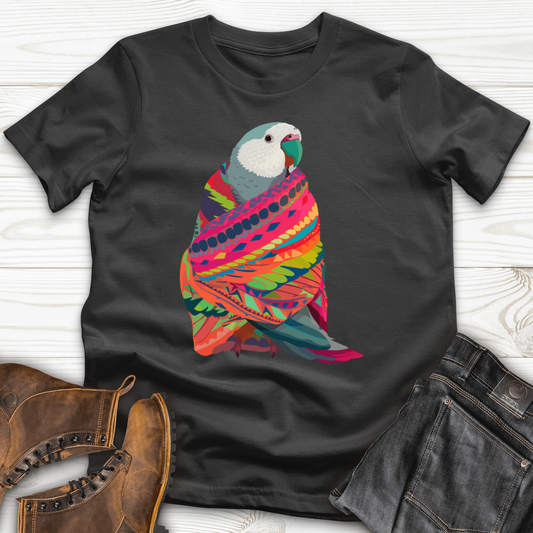 Parrot Patterned Wrap Softstyle Tee