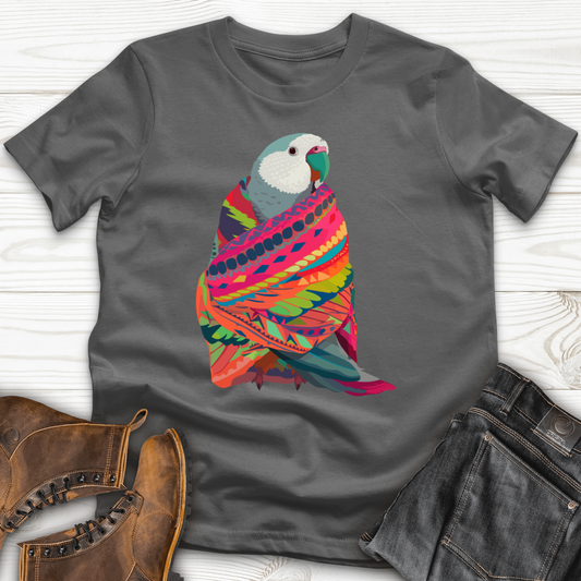 Parrot Patterned Wrap Softstyle Tee