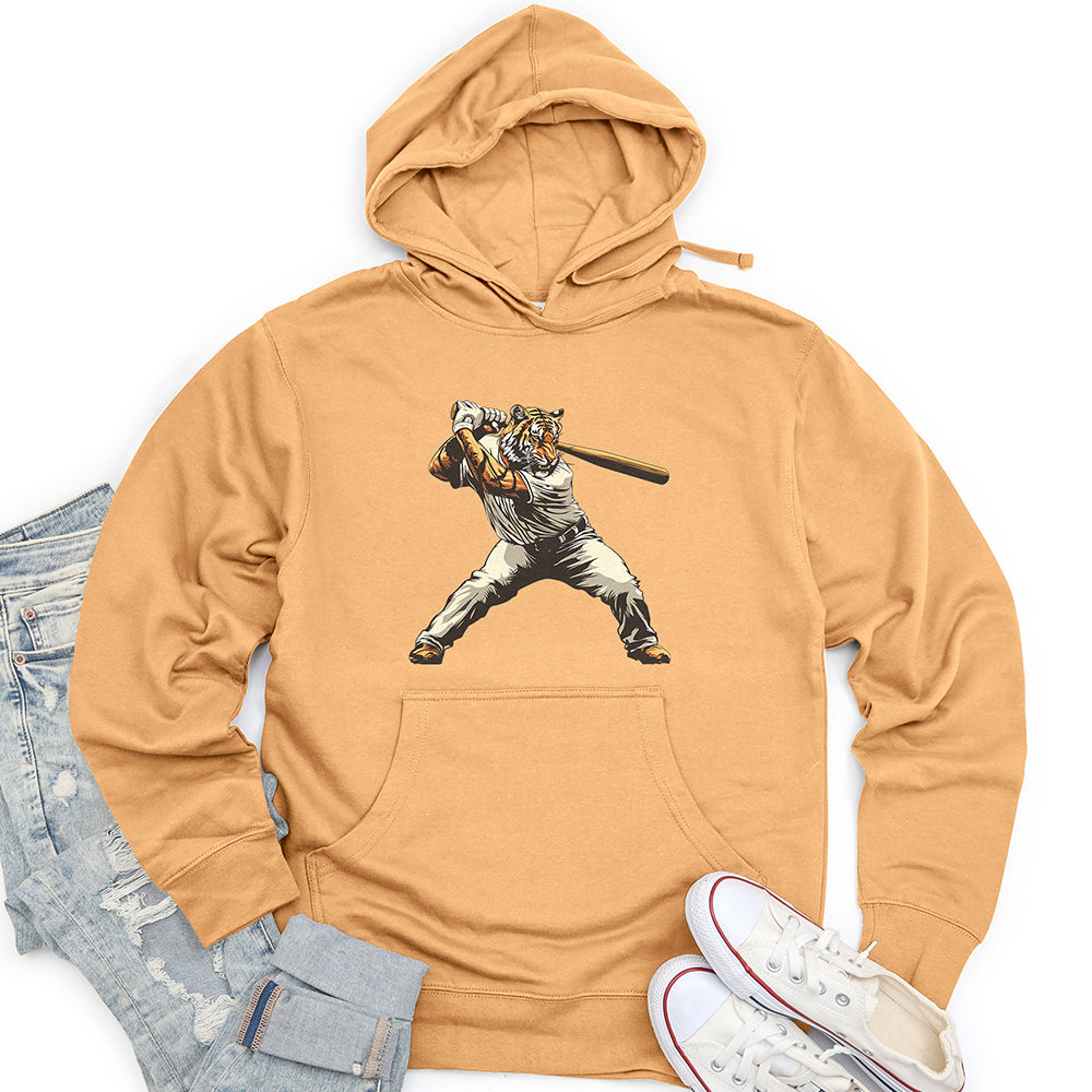 Tiger Slugger Swing Unisex Midweight Hoodie