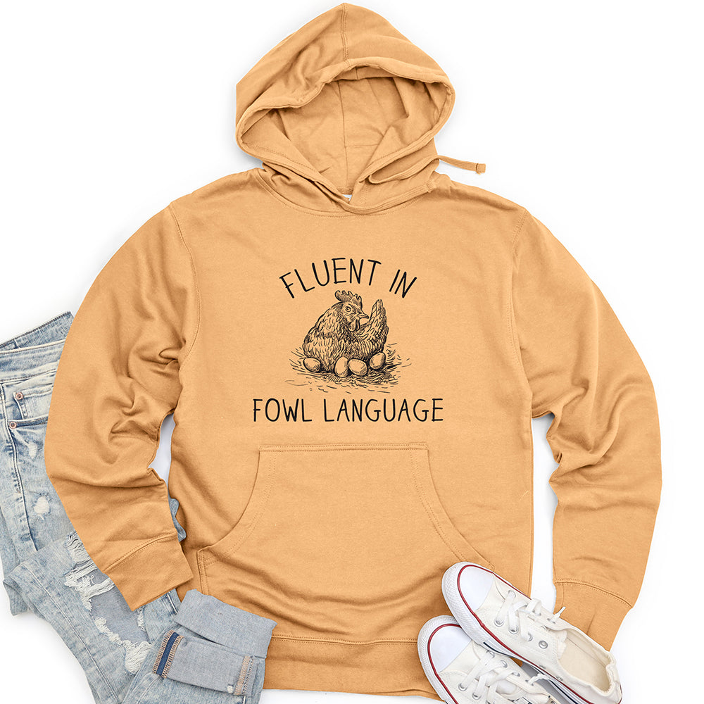 Fluent in Fowl Language Unisex Midweight Hoodie