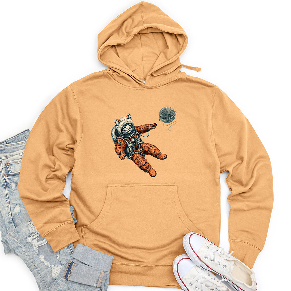 Astronaut Kitty Unisex Midweight Hoodie