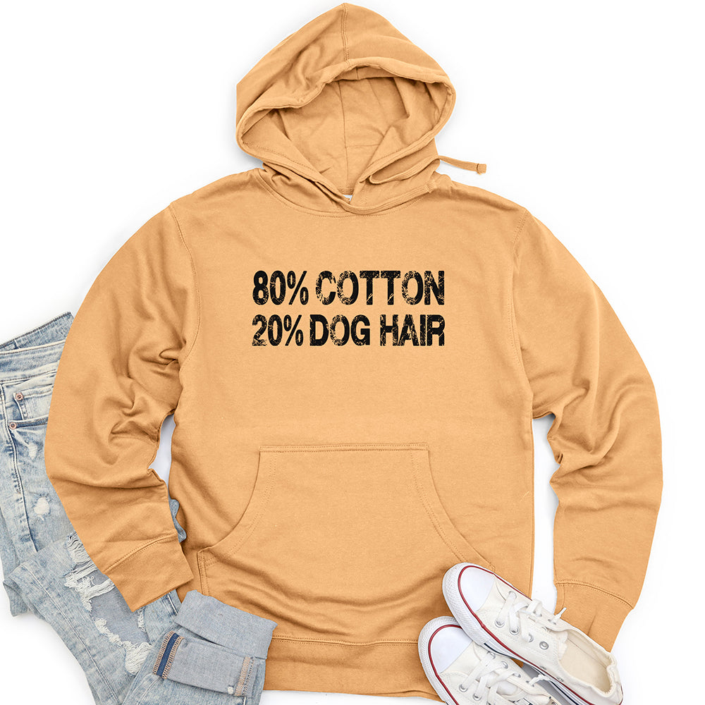 80% Cotton 20% Dog Hair Unisex Midweight Hoodie