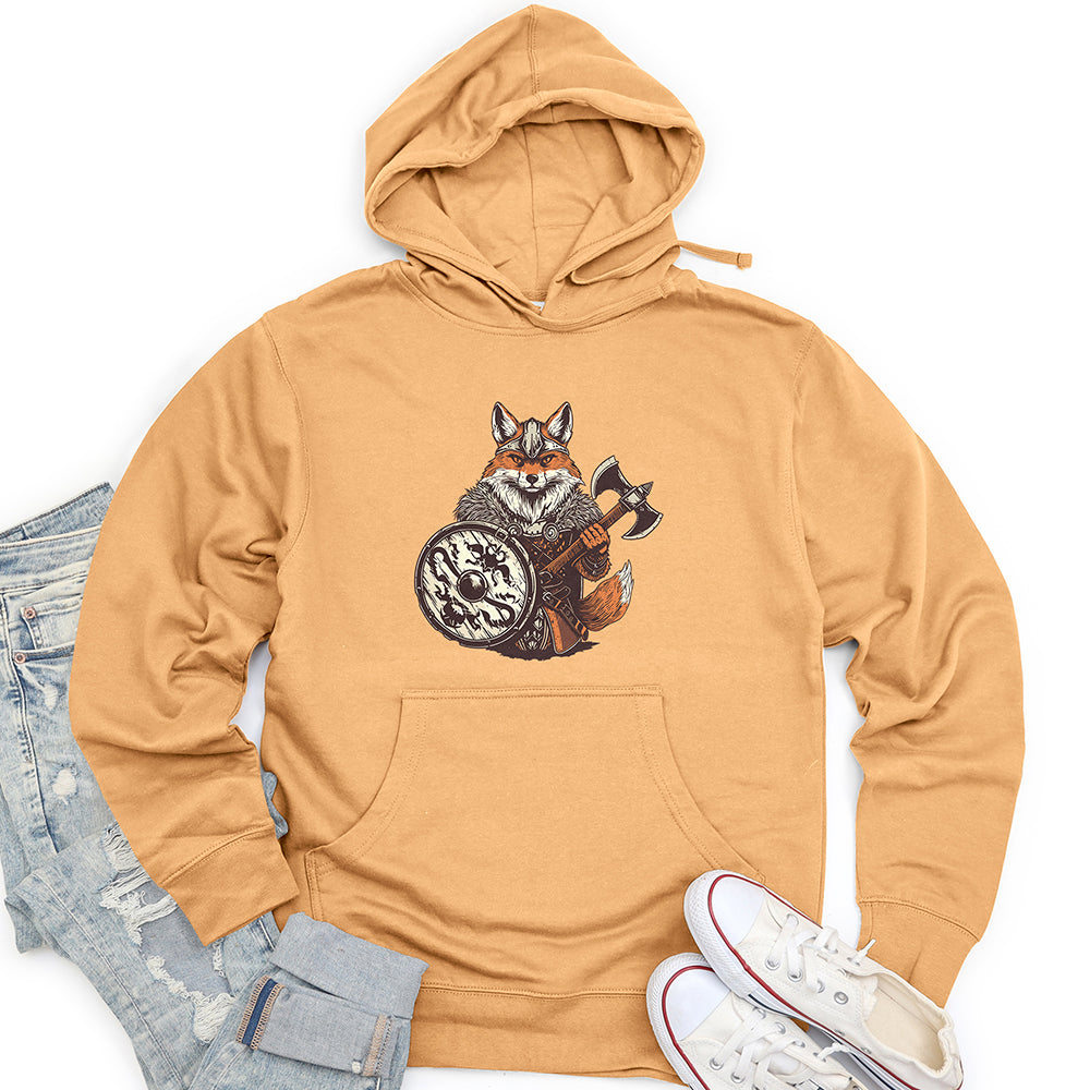 Fox Viking Courage Unisex Midweight Hoodie