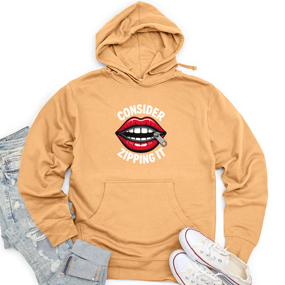 Consider Zipping It Unisex midweight hoodie
