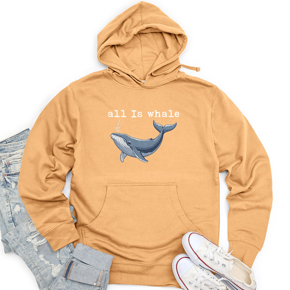 All Is Whale Unisex midweight hoodie
