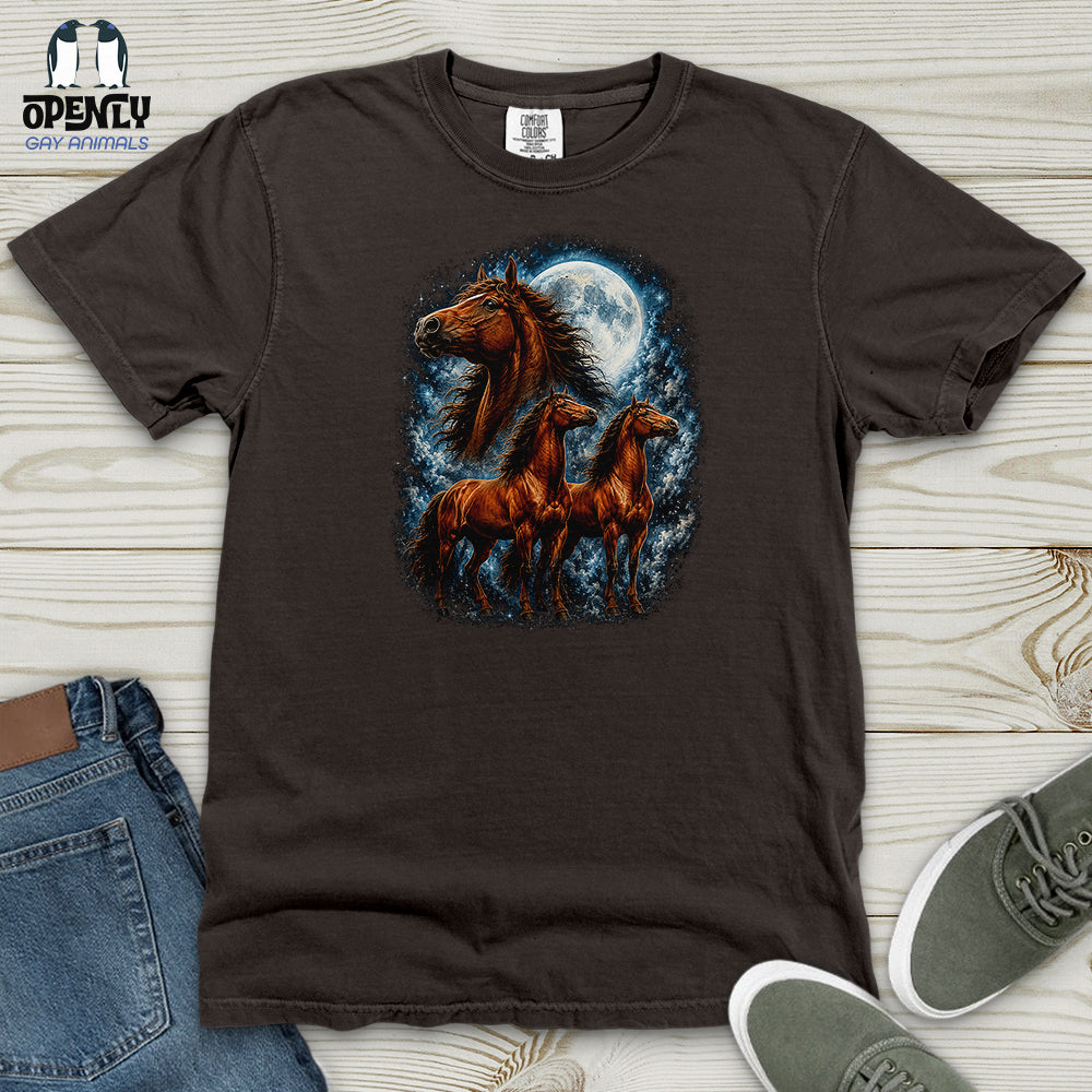 Horses Howling at the Moon Heavy Cotton Comfort Colors Tee