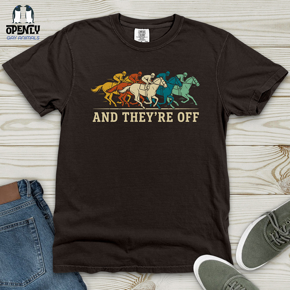 And They're Off Heavy Cotton Comfort Colors Tee