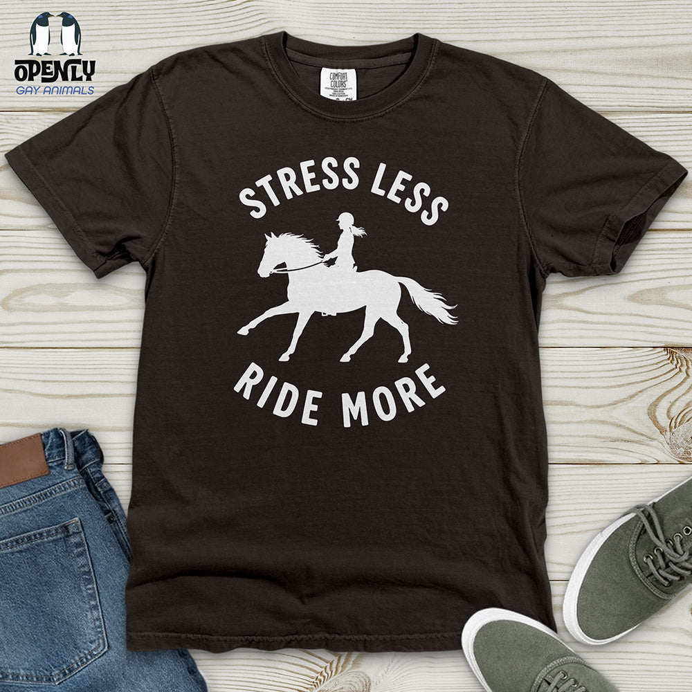 Stress Less Ride More Heavy Cotton Comfort Colors Tee