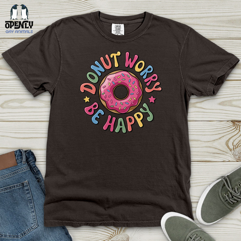Donut Worry Be Happy Heavy Cotton Comfort Colors Tee