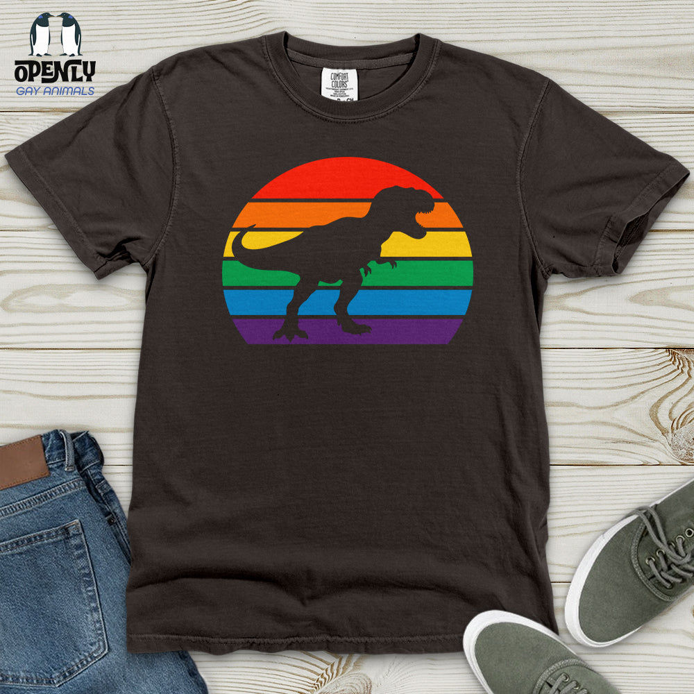 Rainbow Dinosaur T-Rex Heavy Cotton Comfort Colors Tee