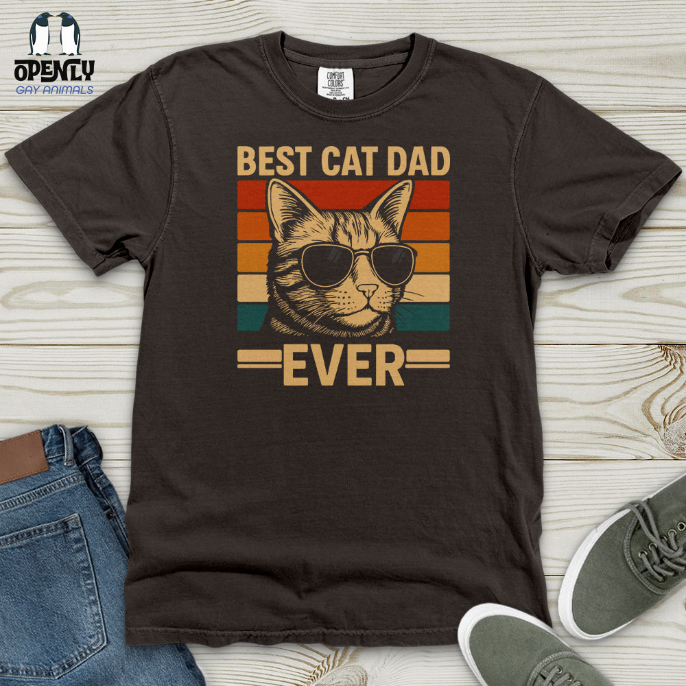 Best Cat Dad Ever Heavy Cotton Comfort Colors Tee