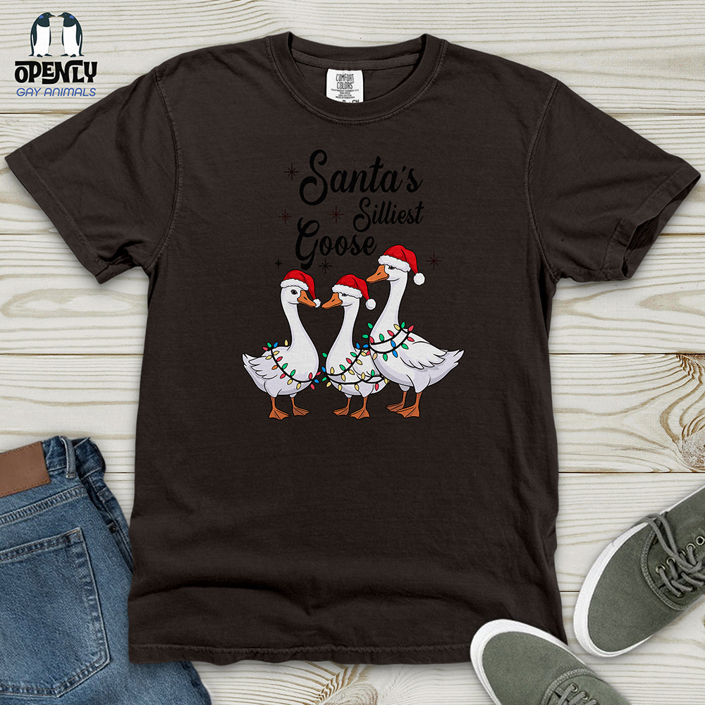 Santa's Silliest Goose Heavy Cotton Comfort Colors Tee