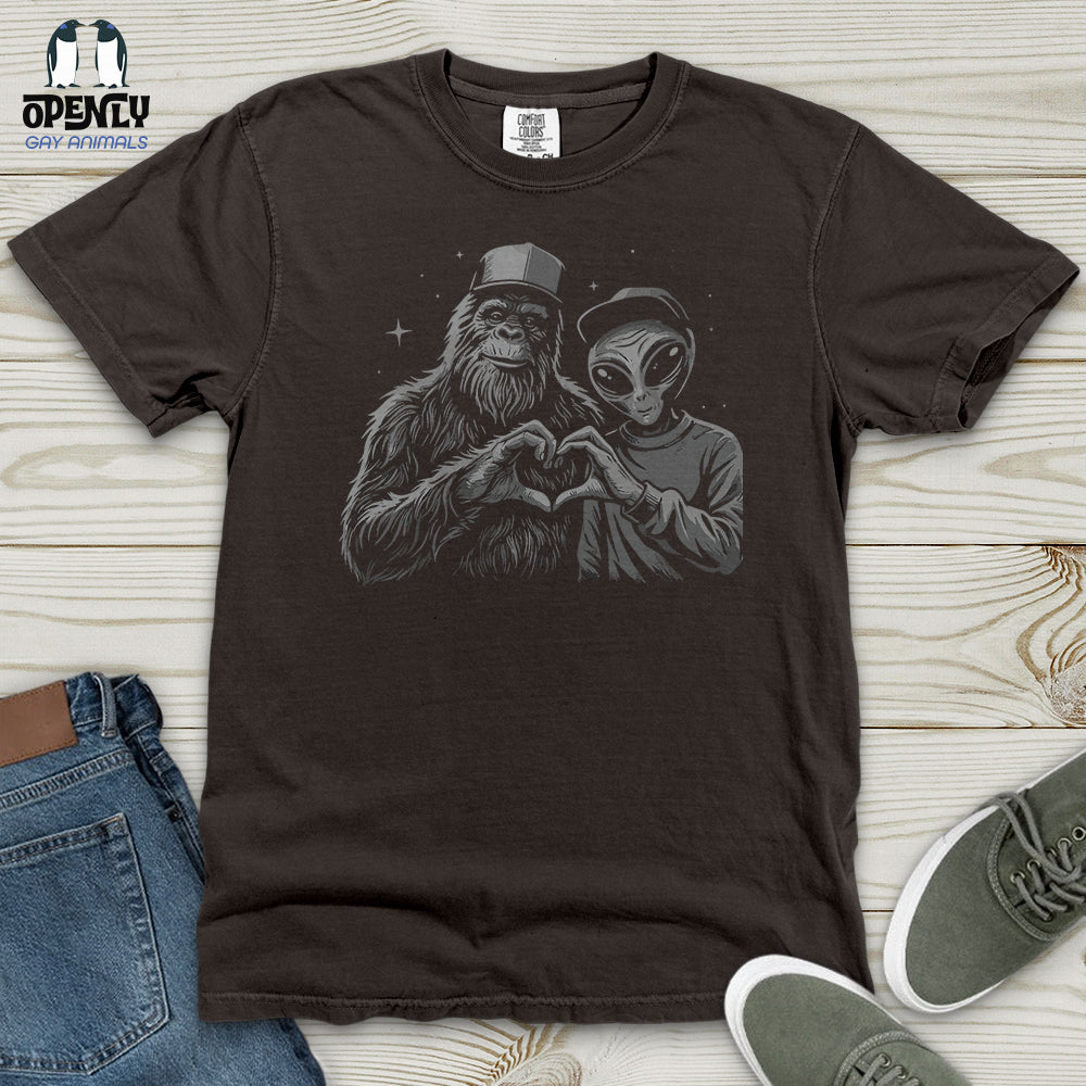 Alien and Bigfoot Heavy Cotton Comfort Colors Tee