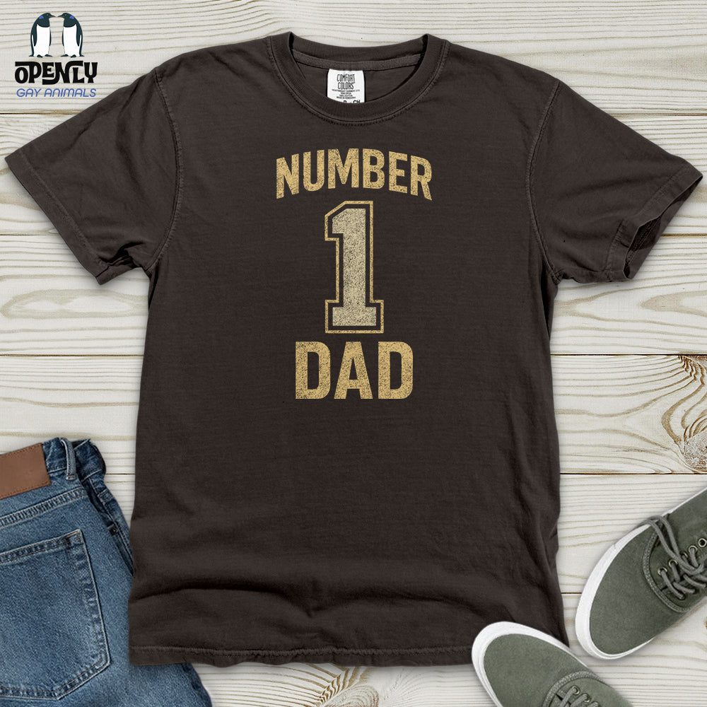 Number 1 Dad Heavy Cotton Comfort Colors Tee