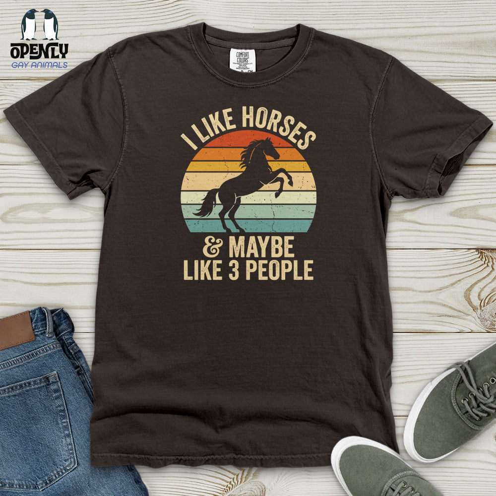 I Like Horses Heavy Cotton Comfort Colors Tee