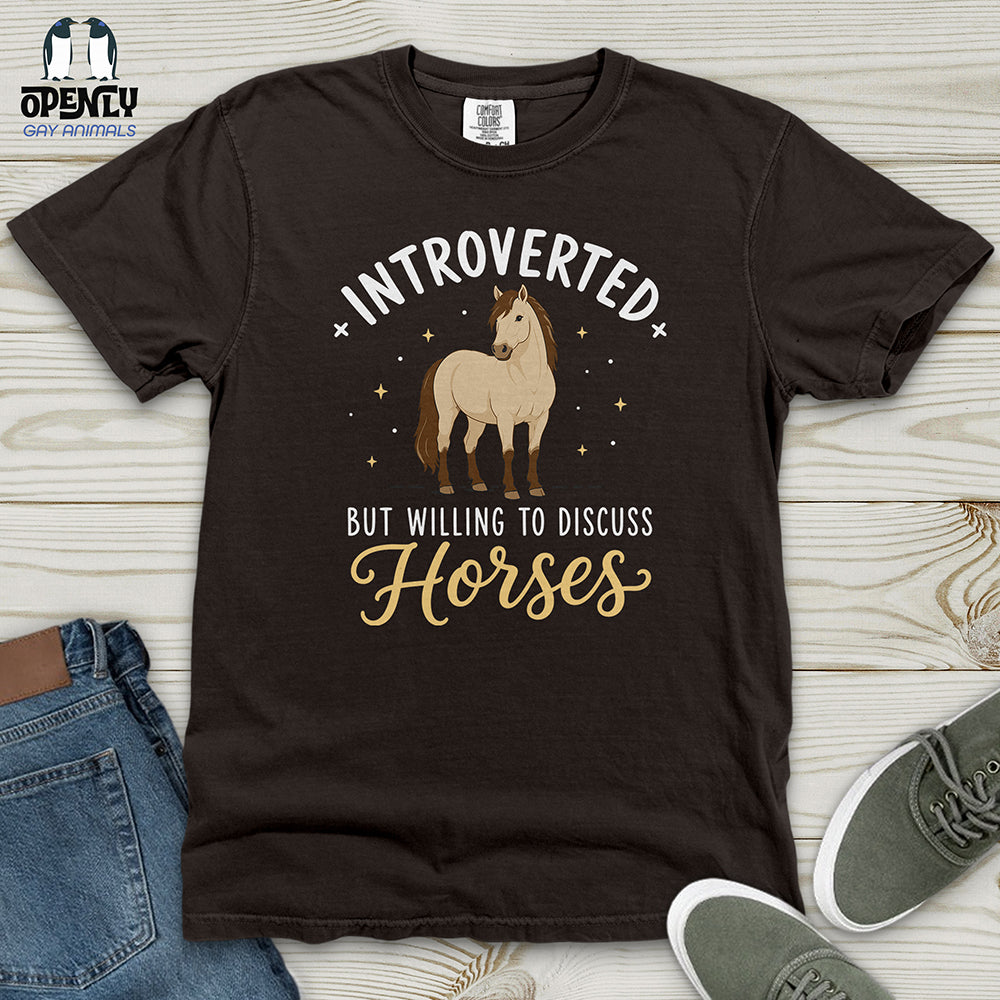 Introverted Horse Badge Heavy Cotton Comfort Colors Tee