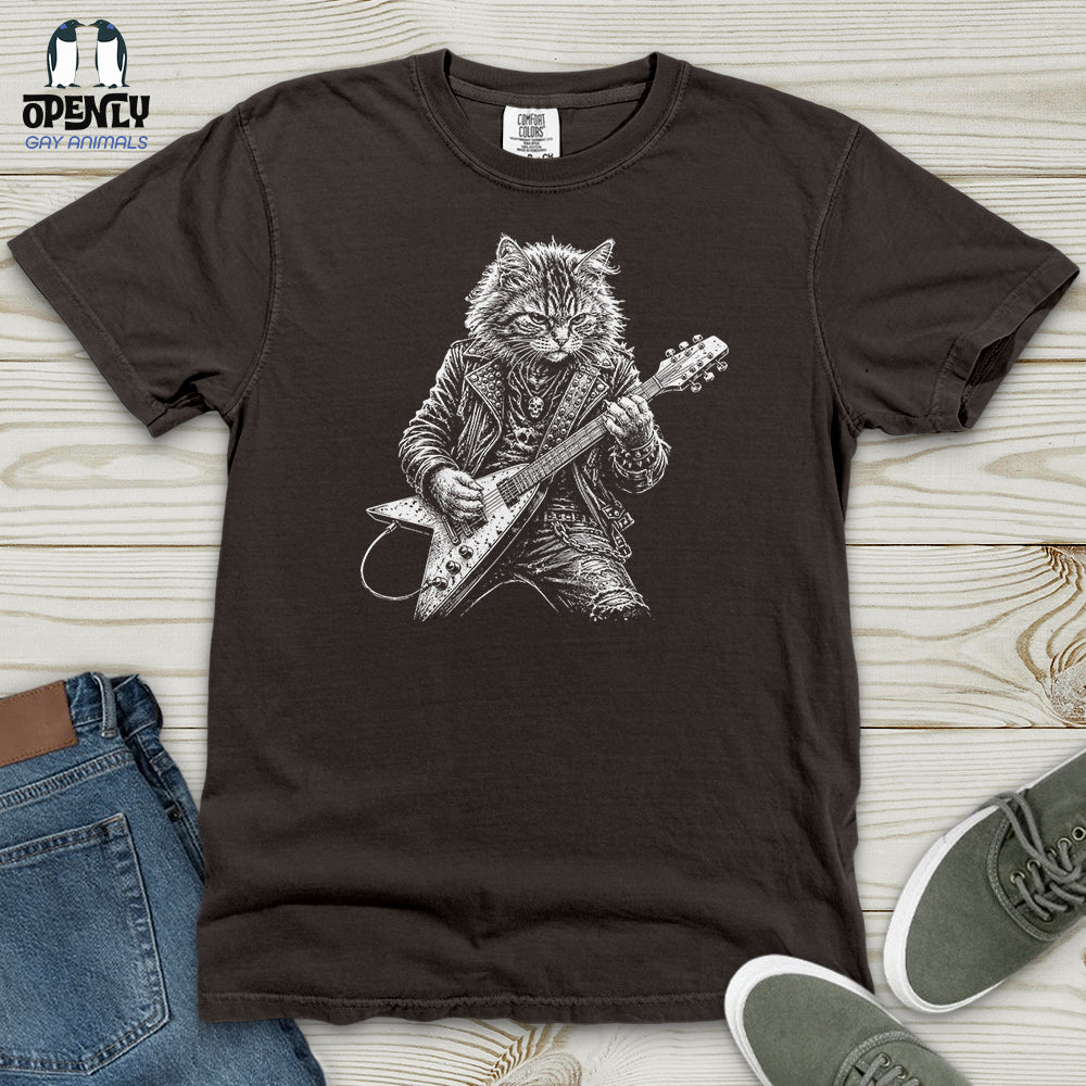 Cat Rockstar Heavy Cotton Comfort Colors Tee