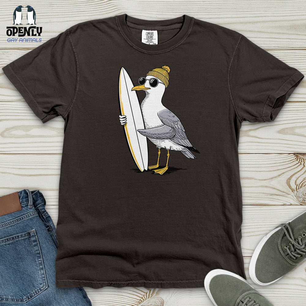 Surfing Seagull Heavy Cotton Comfort Colors Tee