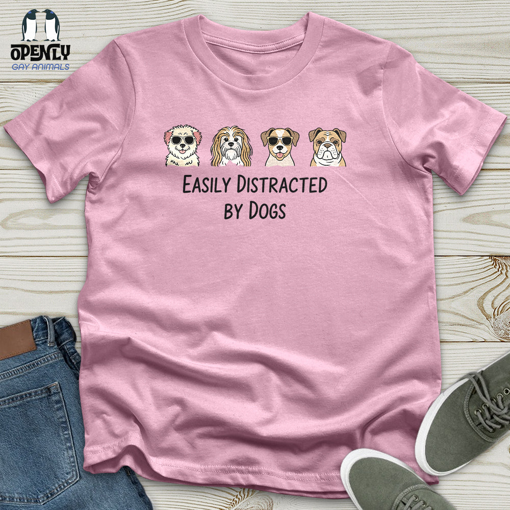 Men's Easily Distracted by Dogs Unisex T-Shirt