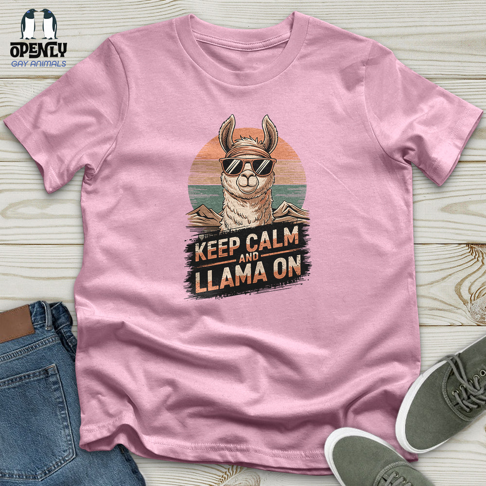 Keep Calm and Llama On Unisex T-Shirt